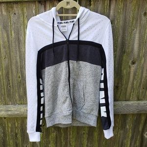 Victoria Secret PINK hooded rhinestone sweatshirt